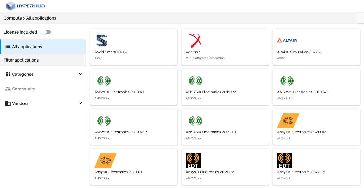 Screenshot of the service