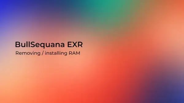 Video explaining how to remove and install RAM on BullSequana EXR