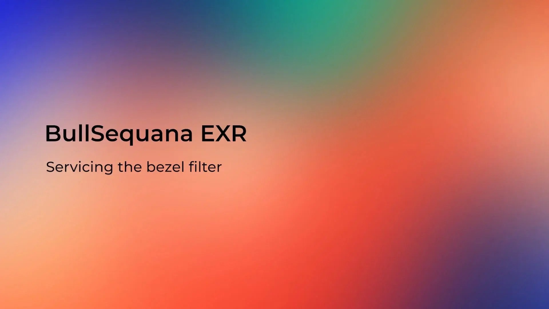 Video explaining how to service the bezel filter of the BullSequana EXR
