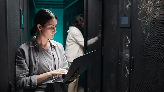 People installing a server