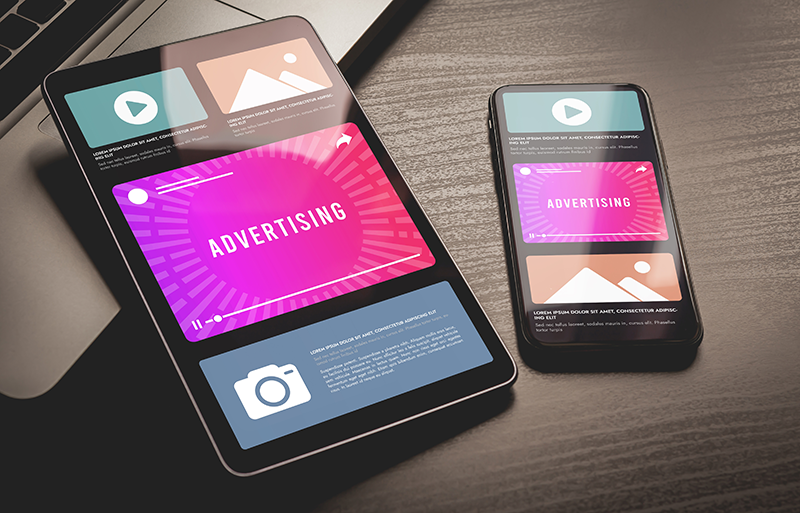 Smartphone with advertising